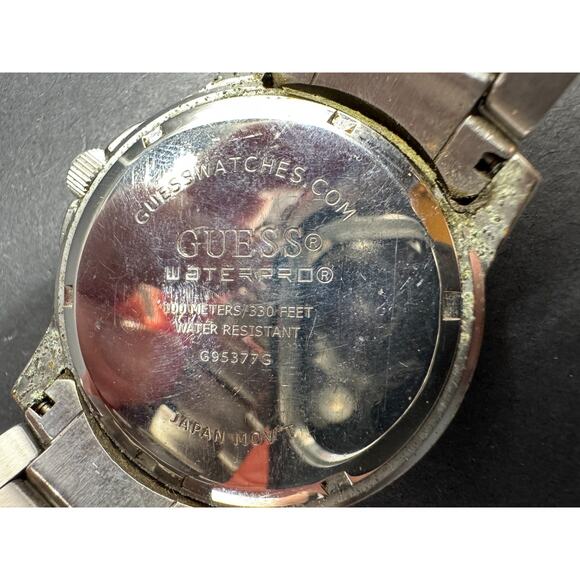 Guess Waterpro Men's Watch G95377G Black Dial Stainless Steel 41.4mm 100M WR - Picture 10 of 12